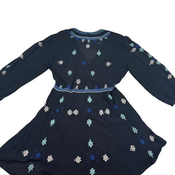 Free People Stargazer Embroidered Gauzy Lightweight Mini Dress Women's Size M - Picture 3 of 8